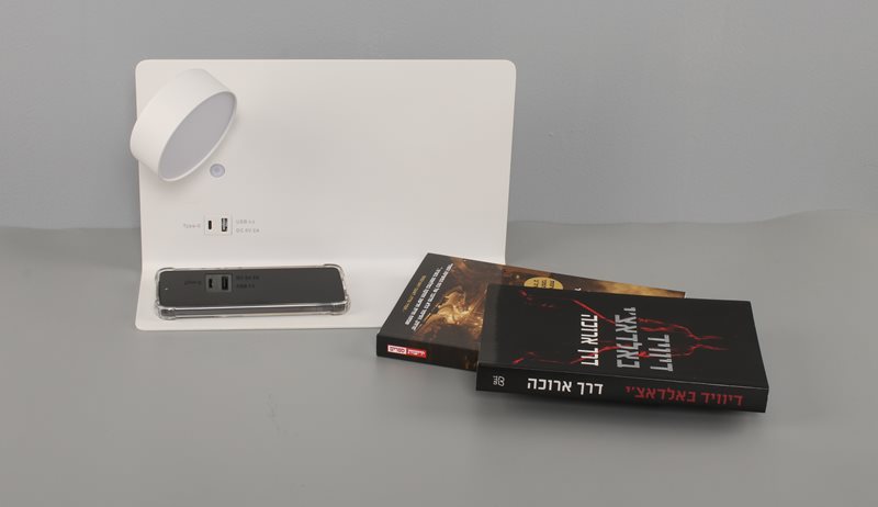 מנורת קיר קריאה 9W CCT + מטען + דימור
