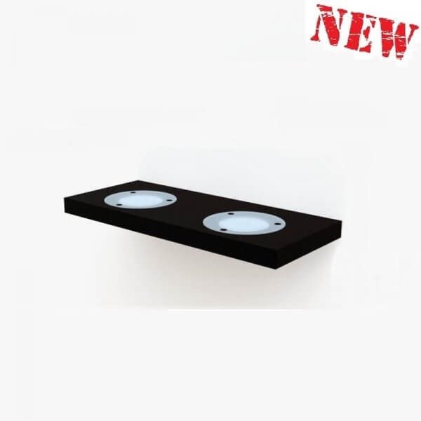 מנורת קיר מדף אפלייט 24 סמ שחור