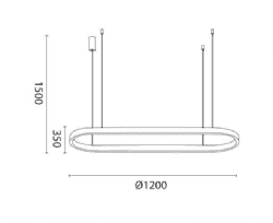 מנורת תלייה דגם סולו 120 מפרט