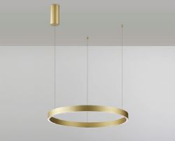 Helix-Gold-60 מנורת תלייה טבעת לשימוש תאורת פנים. מקור אור 40W LED