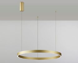 Helix-Gold-80 מנורת תלייה טבעת לשימוש תאורת פנים. מקור אור 60W LED.