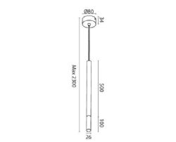 מנורת תלייה דגם בולט 60 מפרט
