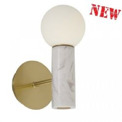 ארט צמוד קיר דילו לבן -פליז