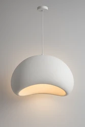 מנורת תליה בטון לבן